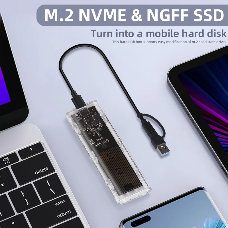 M.2 nvme pcie ngff sata protoc - Portable Ssd Enclosure avaliação e preço