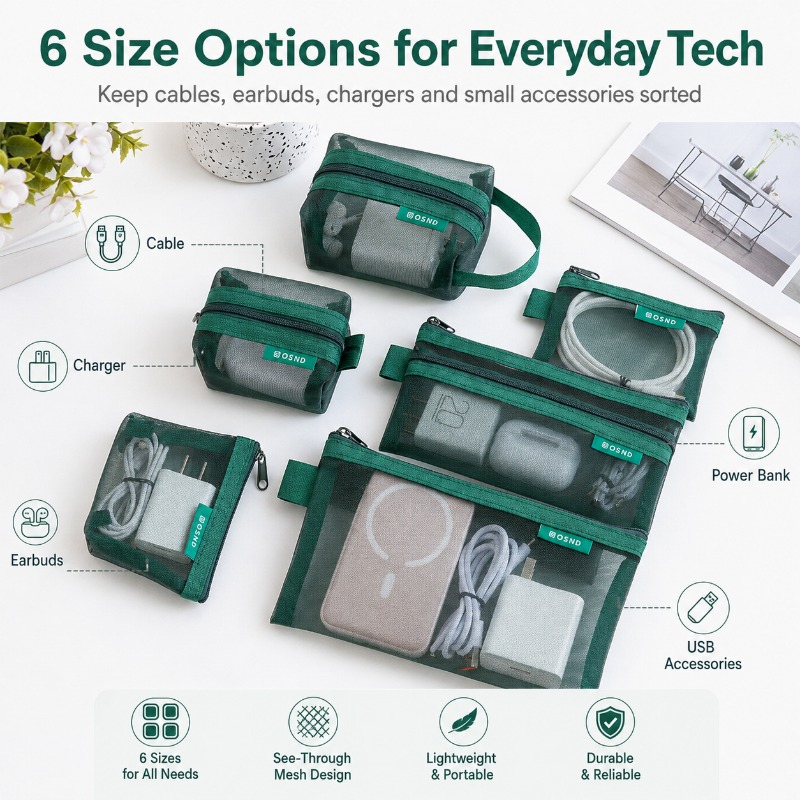 Conjunto de 6 Bolsas Organizad - Tech Woven Accessories avaliação e preço
