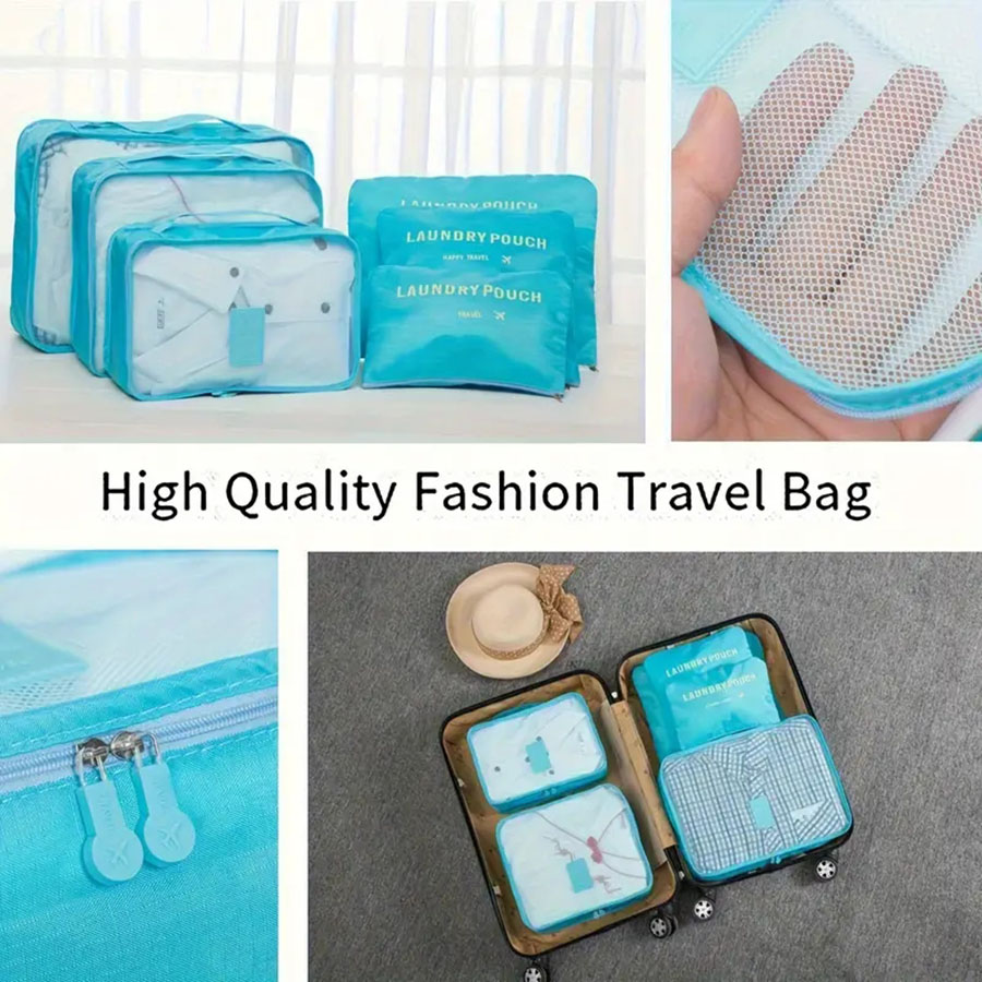 6 pçs organizador de viagem sa - Tech Accessories Travel Bag avaliação e preço