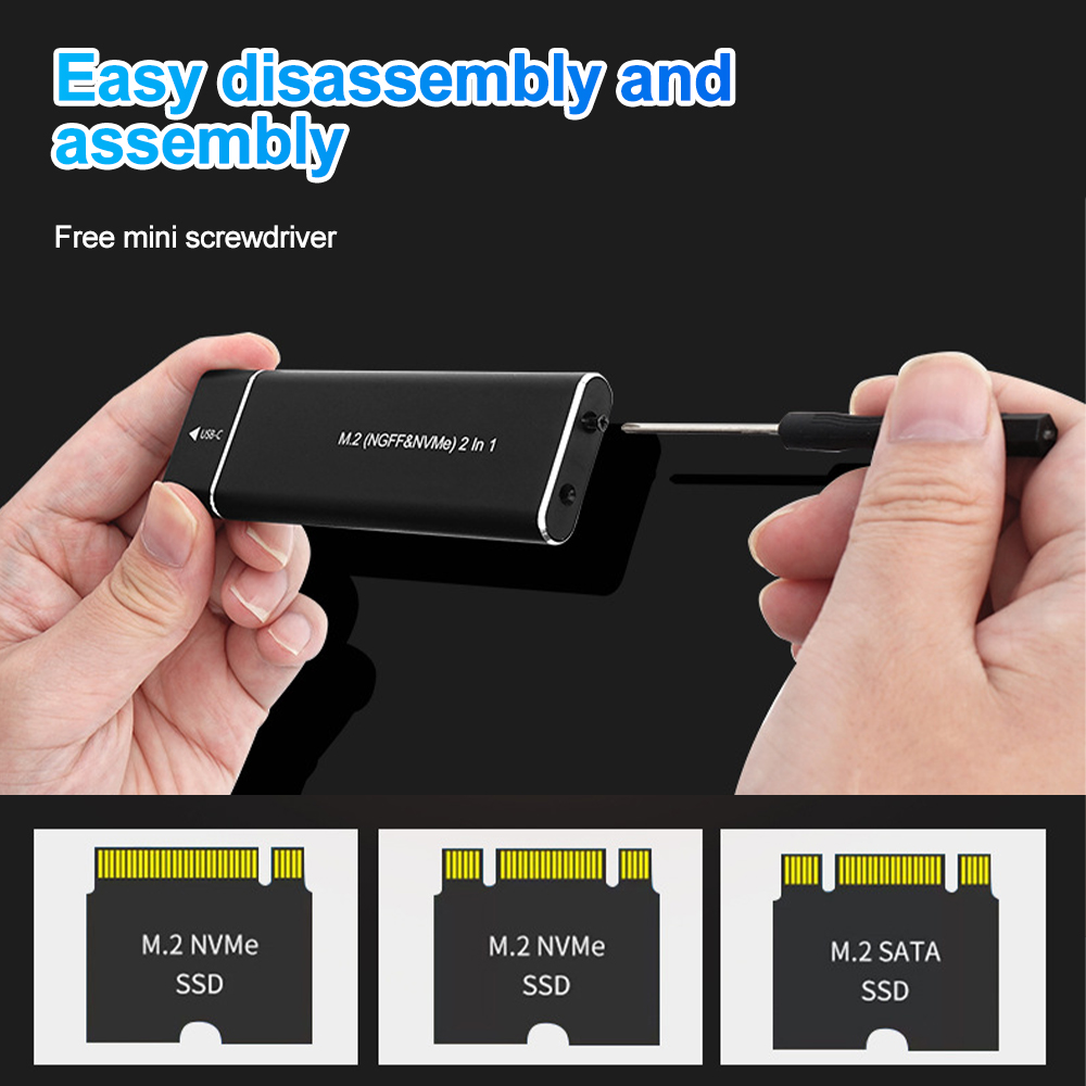 M2 ssd caso m.2 nvme sata ssd  - Portable Ssd Enclosure avaliação e preço
