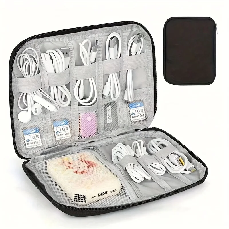 1 Pacote de Bolsa de Armazenam - Tech Accessories Travel Case avaliação e preço